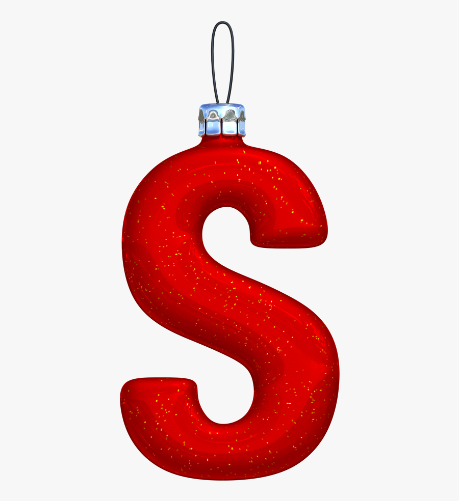 Christmas Font Letter S, Transparent Clipart