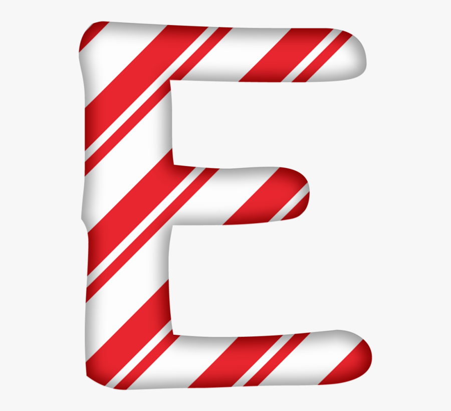 Candy Cane Letter N, Transparent Clipart