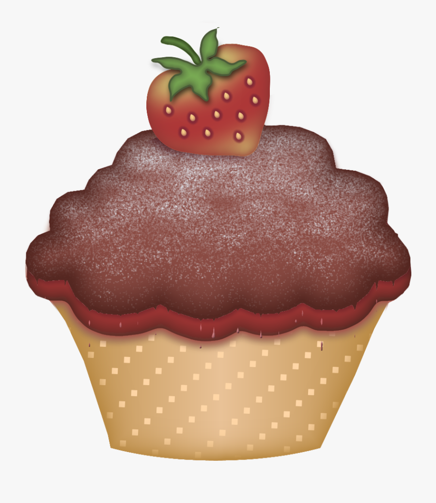 Cupcake"s Illustrations - Strawberry, Transparent Clipart