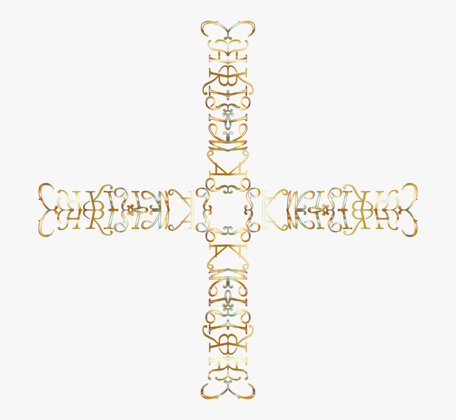Jewellery,symbol,cross - Transparent Png Christmas Cross, Transparent Clipart