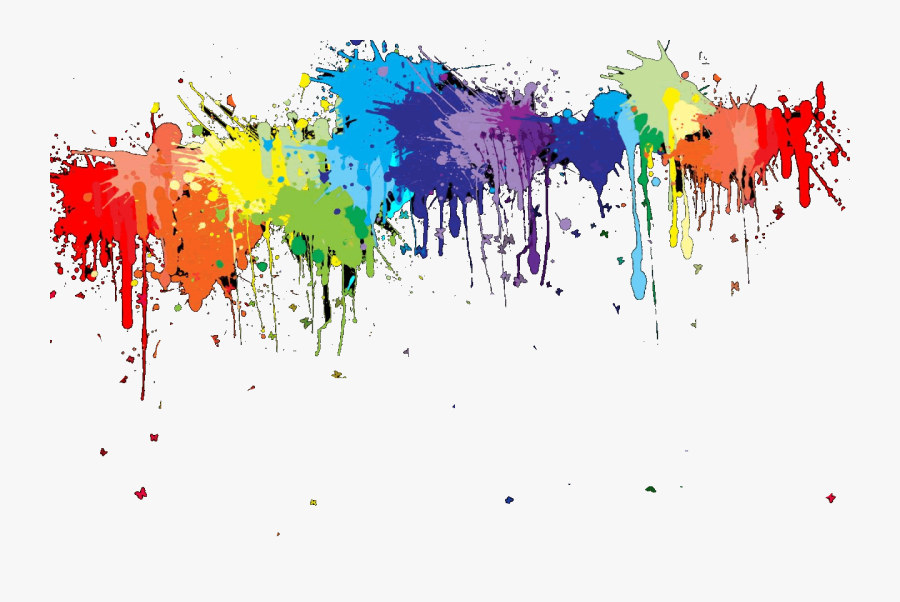 Rainbow Paint Splatter Png, Transparent Clipart
