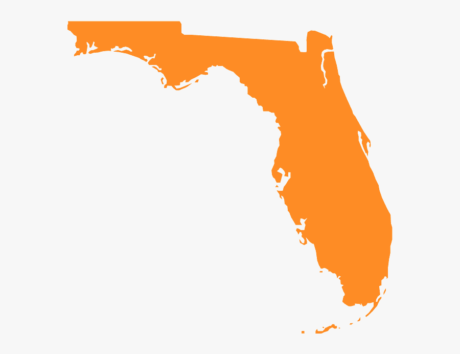 Florida Map Green, Transparent Clipart