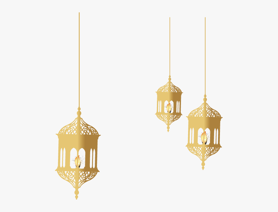Painted Light Fixture Yellow Vector Lighting Pattern - Ramadan Lantern Gold Png, Transparent Clipart