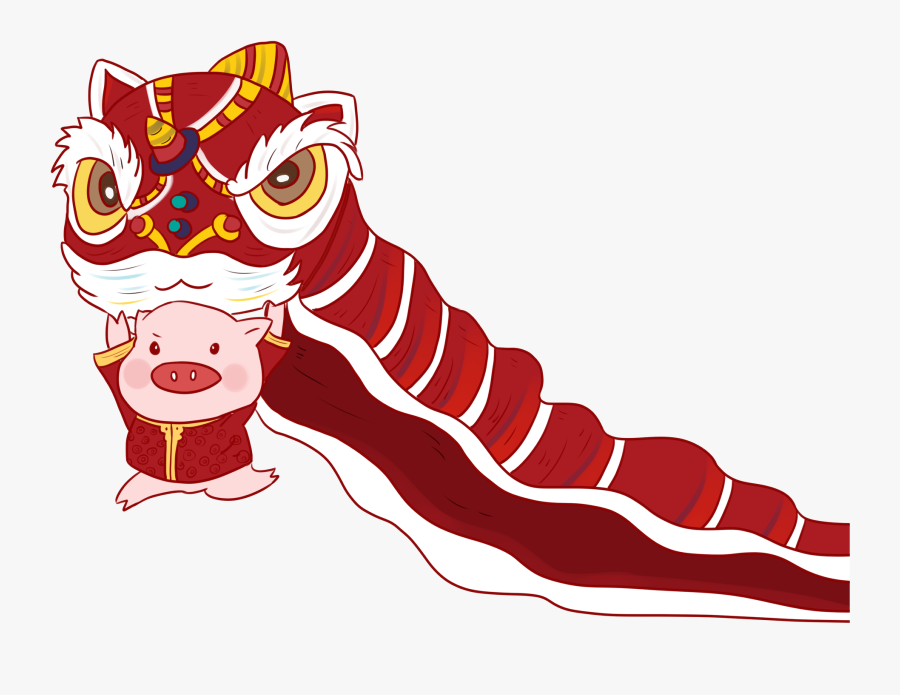 Chinese New Year Png - Lion Dance, Transparent Clipart