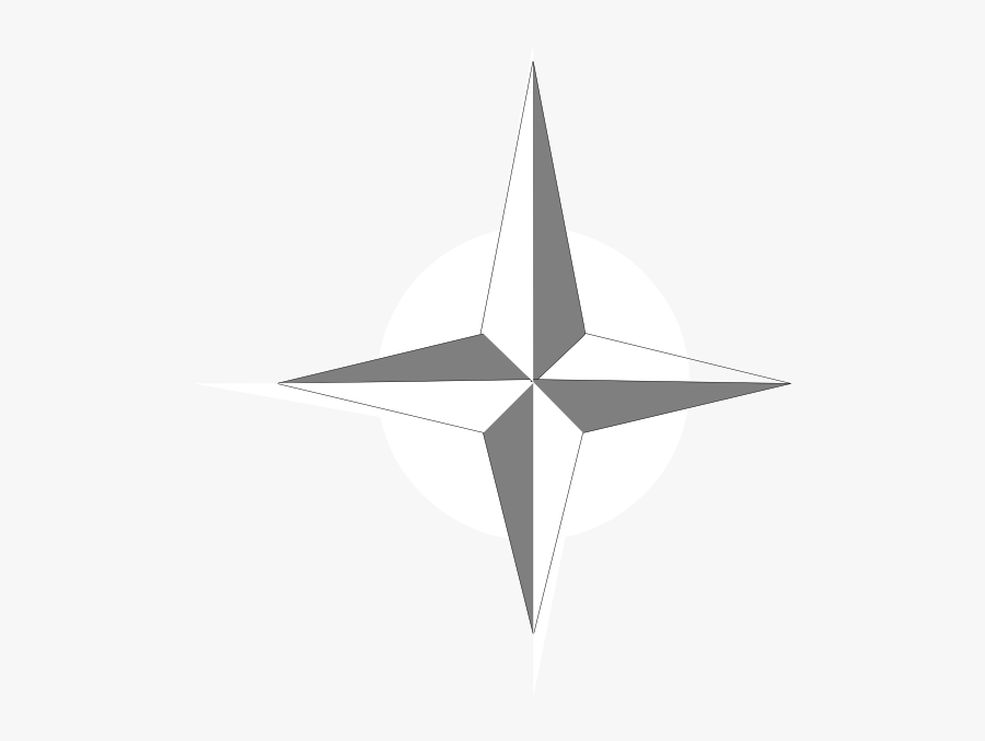 White Compass Rose Png, Transparent Clipart
