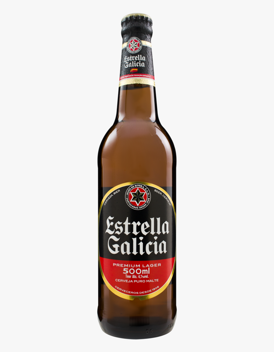 Clip Art Espanhola Estrella Galicia Ml - Cerveja Estrella Galicia 500ml, Transparent Clipart