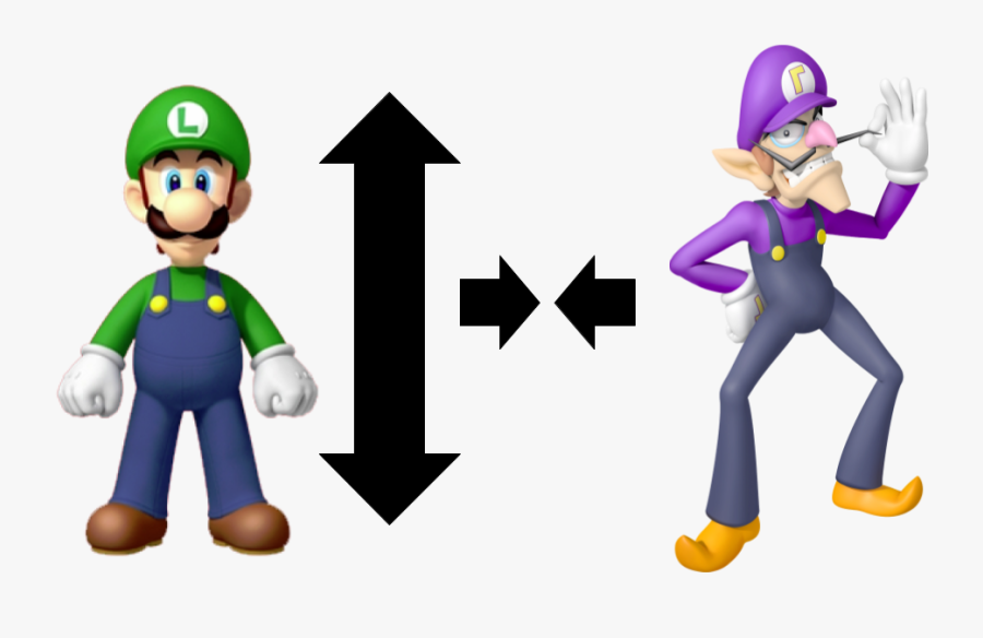 Waluigi Vs - Luigi - Mario Bros, Transparent Clipart