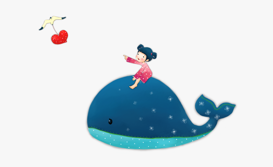 #whale #children #dream #bird #heart #flying #fish - 韩国 卡通 壁纸, Transparent Clipart