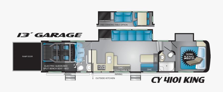Cyclone 4101 floorplan - 2020 Heartland Cyclone 4007, Transparent Clipart