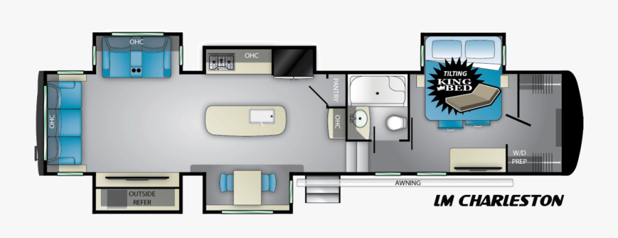 Landmark 365 charleston floorplan - Bighorn 3870fb, Transparent Clipart