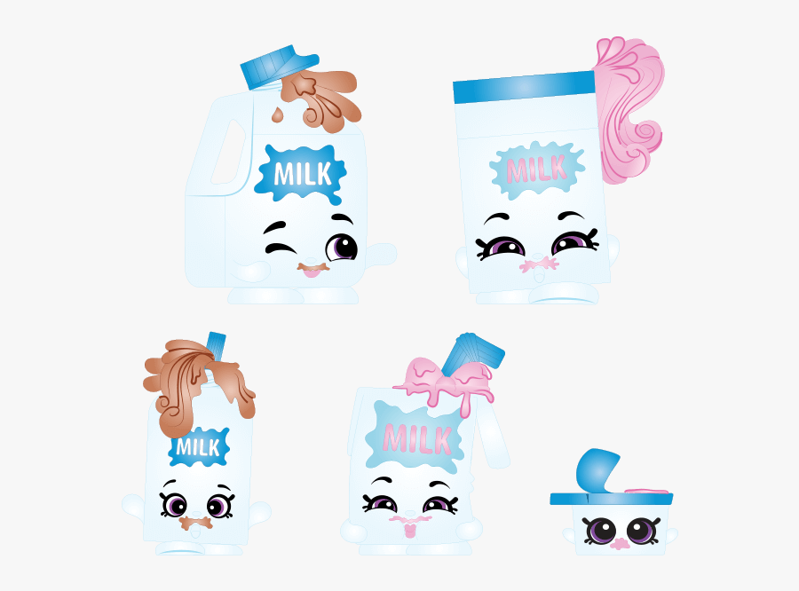 The Spiltmilks - Shopkins Season 11 Spilt Milk, Transparent Clipart