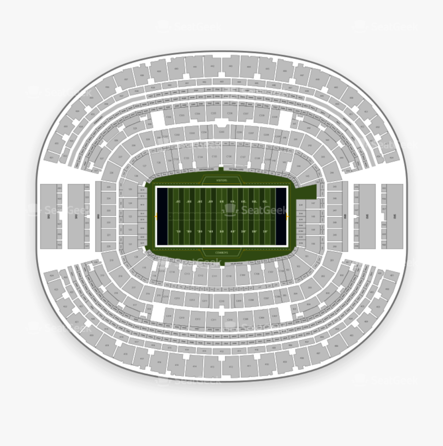 Seating Chart Map Seatgeek - At&t Stadium Section 419, Transparent Clipart