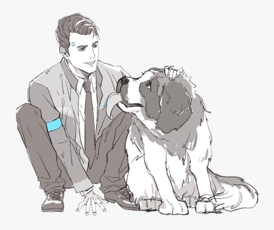 #detroitbecomehuman #connor #rk800 #sumo - Detroit Become Human Connor And Sumo, Transparent Clipart