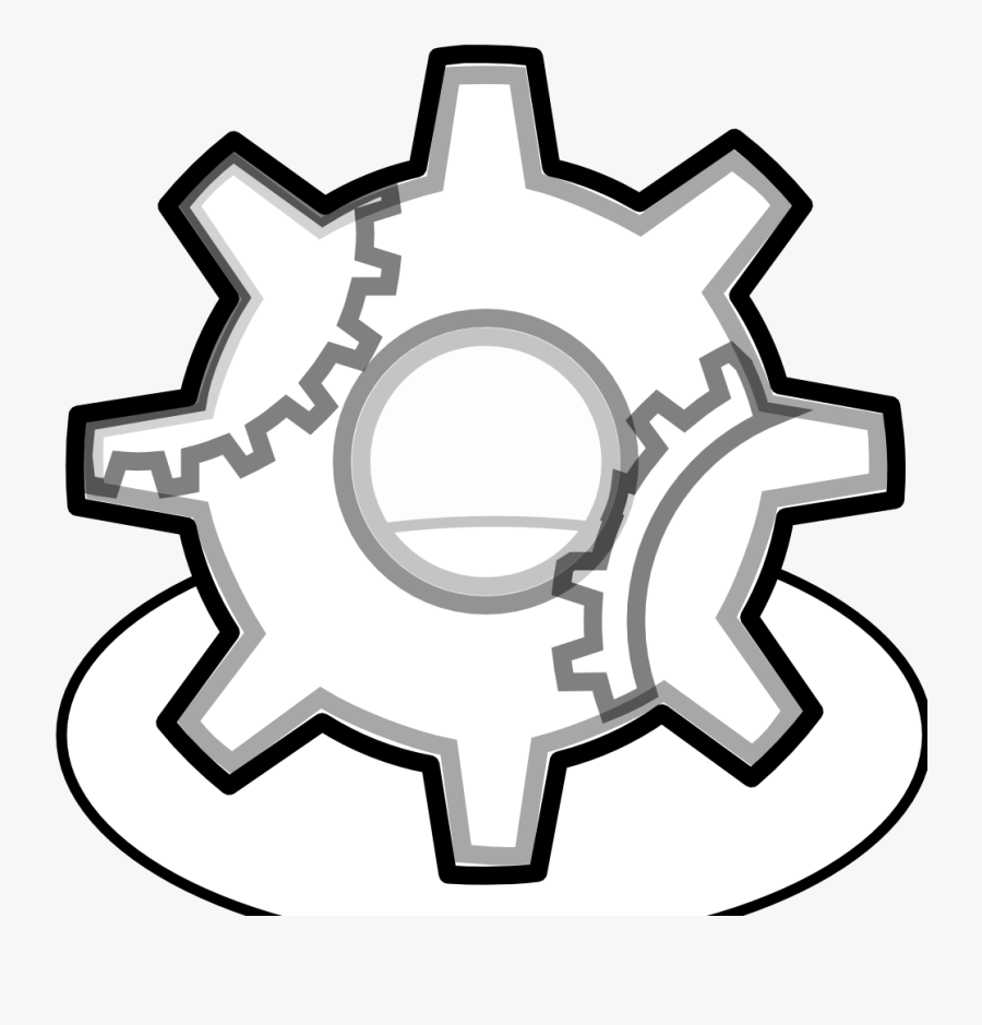 Applications System Black White Line Art 555px - Setting Icon Png, Transparent Clipart