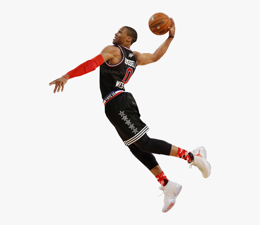 Russell Westbrook Dunk Png Transparent All-star By - Russell Westbrook Png, Transparent Clipart