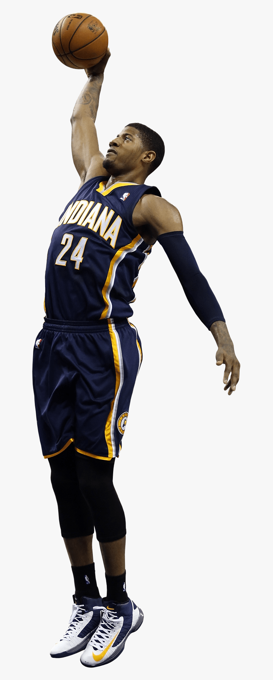 Transparent Basketball Player Dunking Clipart - Paul George Dunk Png, Transparent Clipart