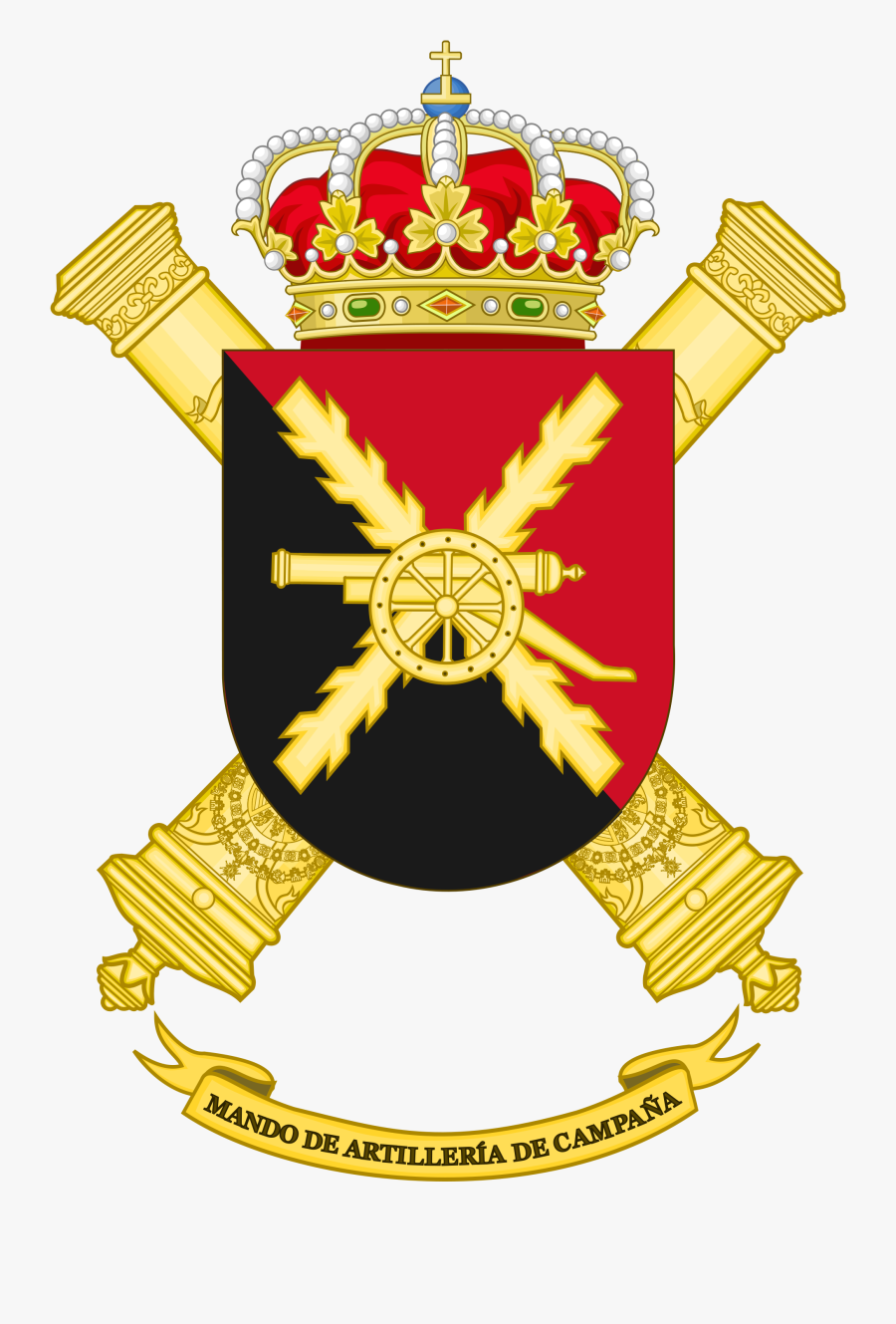 Cross Cannons Cliparts 12, Buy Clip Art - Spain Army Emblem, Transparent Clipart