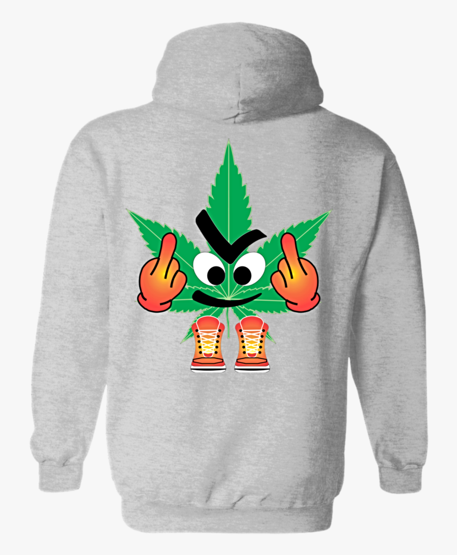 Transparent Cartoon Weed Leaf Png - Hoodie, Transparent Clipart