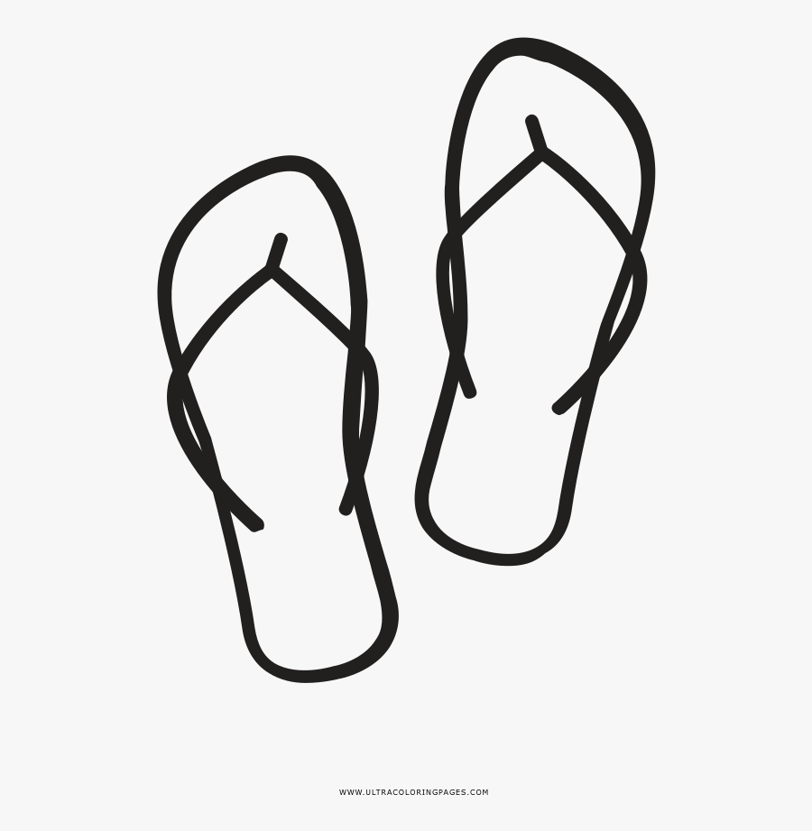 Sandália Para Colorir, Transparent Clipart