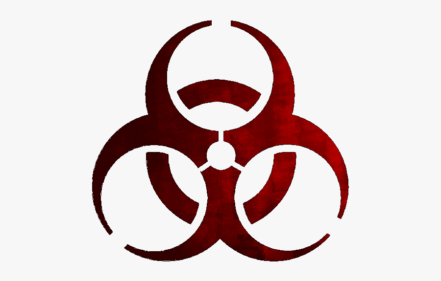 Blue Biohazard Symbol, Transparent Clipart
