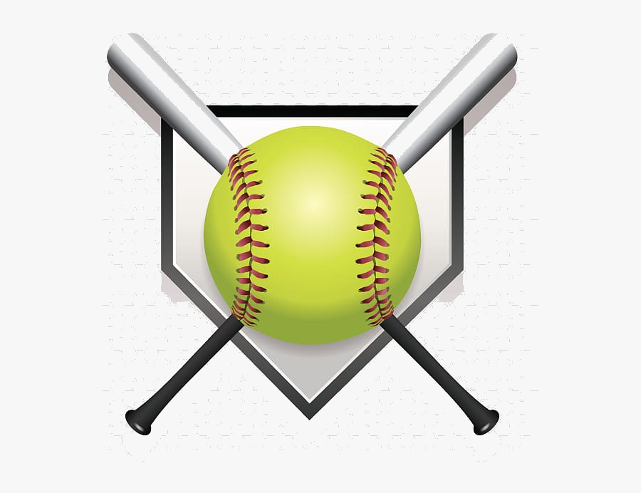 Softball Green Baseball Fastpitch Coach Hawkins Transparent - Drawing Of A Softball Bat, Transparent Clipart