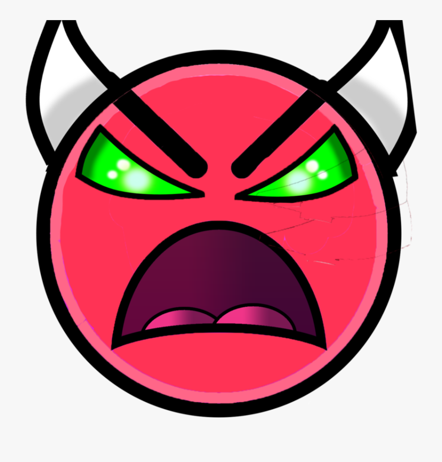 Demon Png Image - Insane Demon Face Geometry Dash, Transparent Clipart