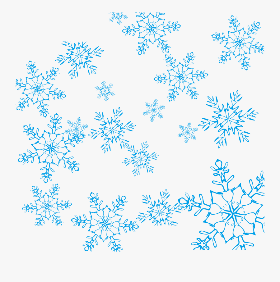 Snowflake Blue - Motif - Transparent Snowflakes Vector Png, Transparent Clipart