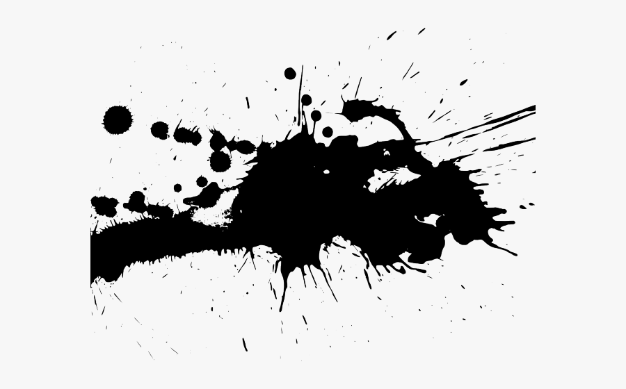 Transparent Background Black Paint Splatter, Transparent Clipart