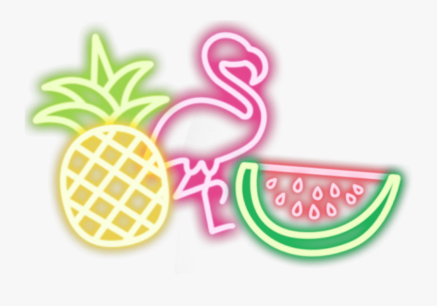 #summer #piña #pineapple #playa #verano #sandia #watermelon - Flamingo And Pineapple Summer, Transparent Clipart