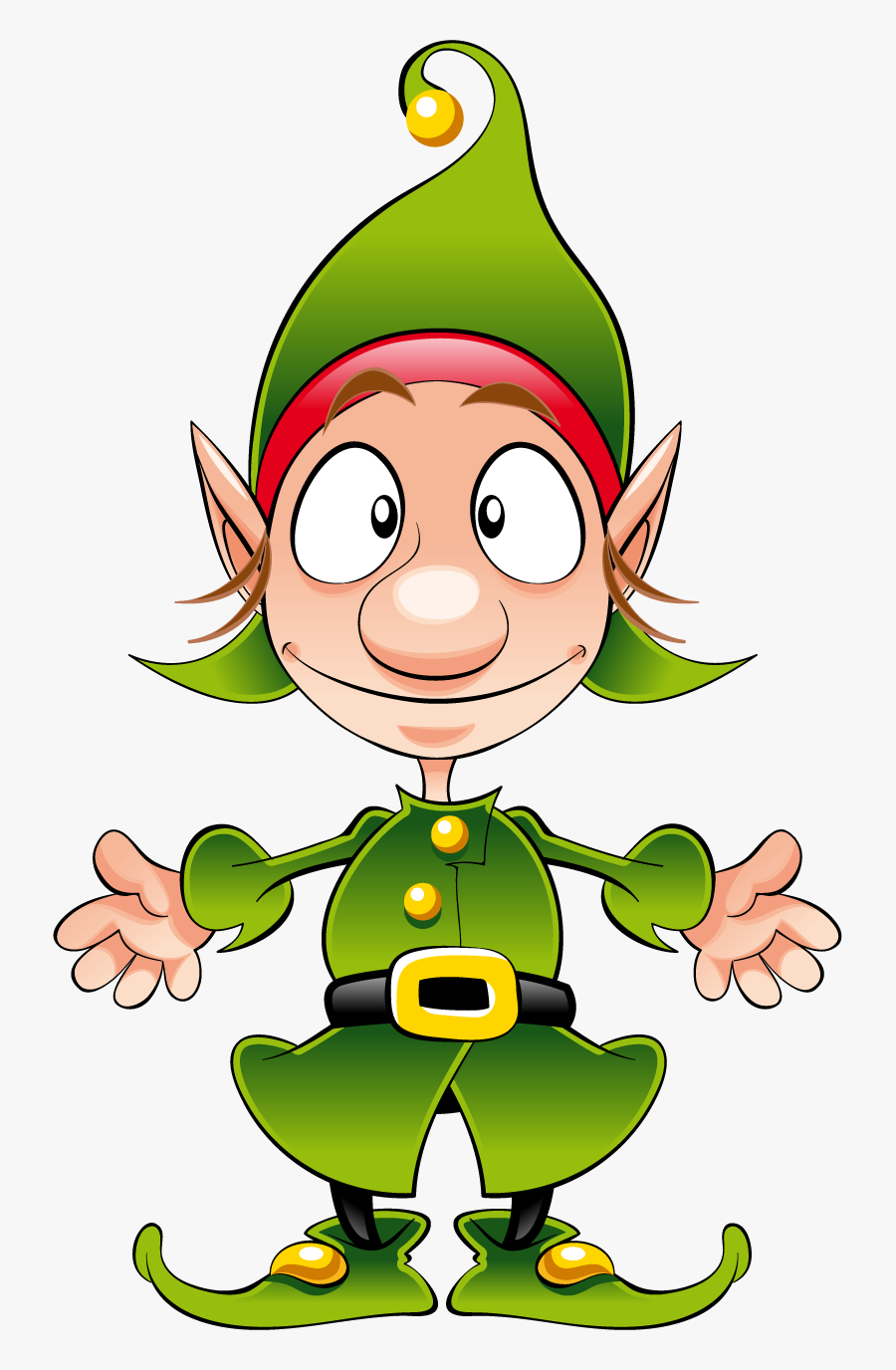 Transparent Elf Clip Art - Santa And Rudolph Png , Free Transparent