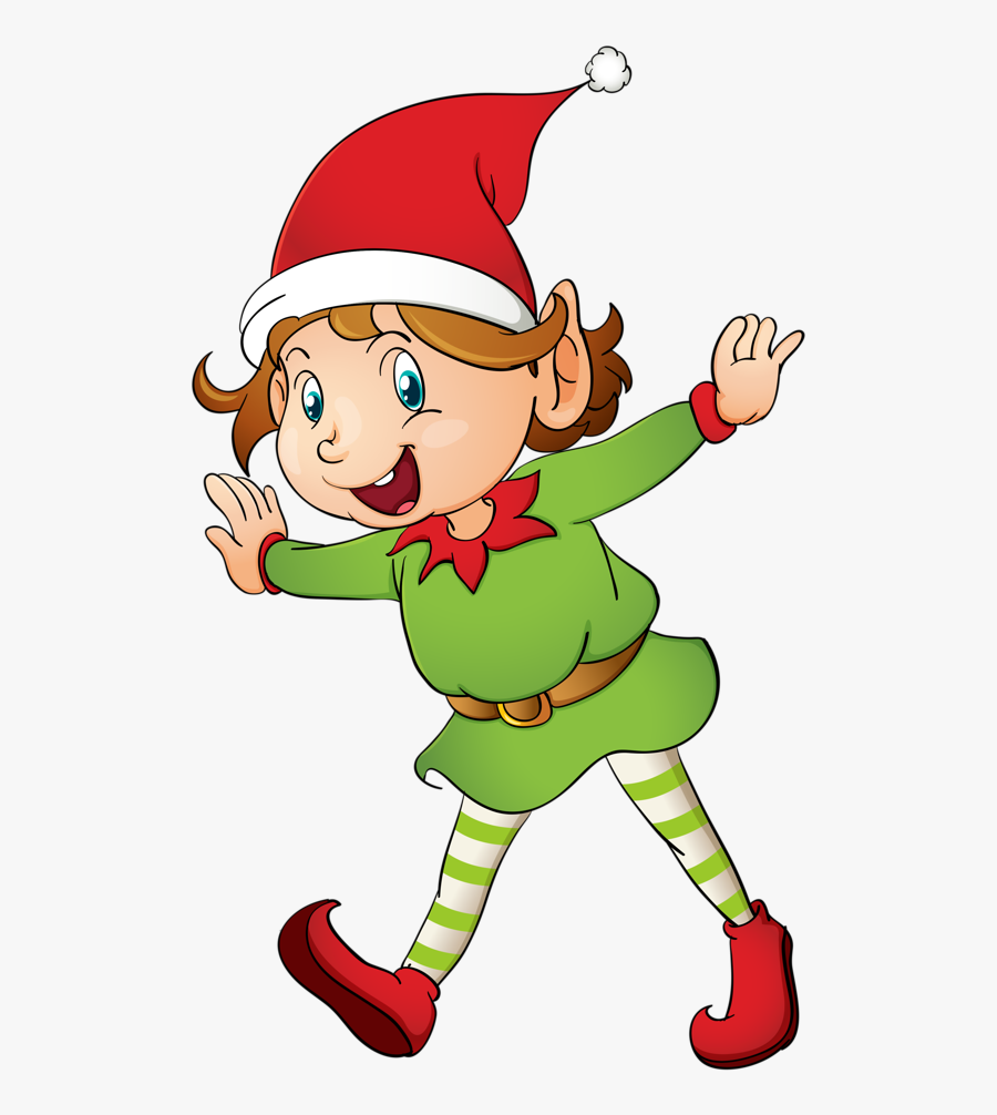 Beautiful Elf Clipart Png - Animated Clipart Christmas Elf, Transparent Clipart