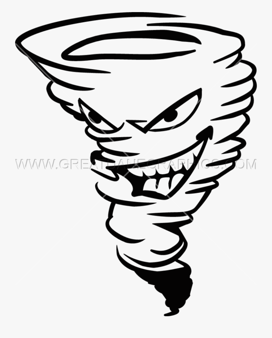 Tornado Line Art Clip - Tornado With Face Clipart, Transparent Clipart