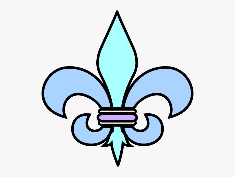 Fleur De Lis Court Teal Clip Art - Fleur De Lis Outline, Transparent Clipart