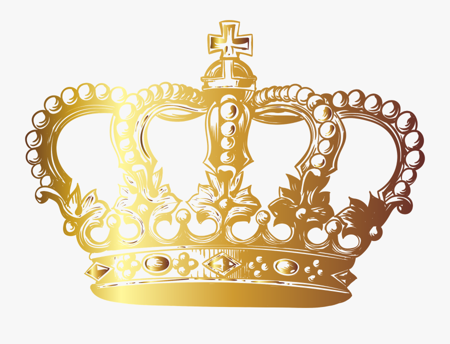 Fleur De Lis And Elegant Crown Clipart - Fundo Transparente Coroa Dourada, Transparent Clipart