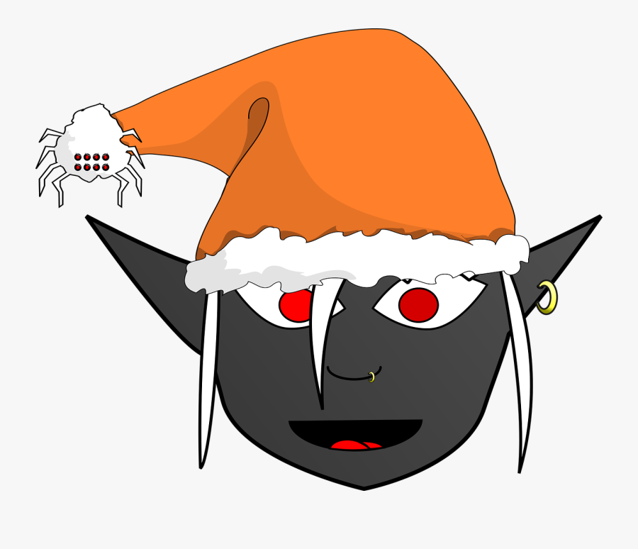 Christmas Drow Dark Elf Free Picture - Christmas Dark Elf, Transparent Clipart