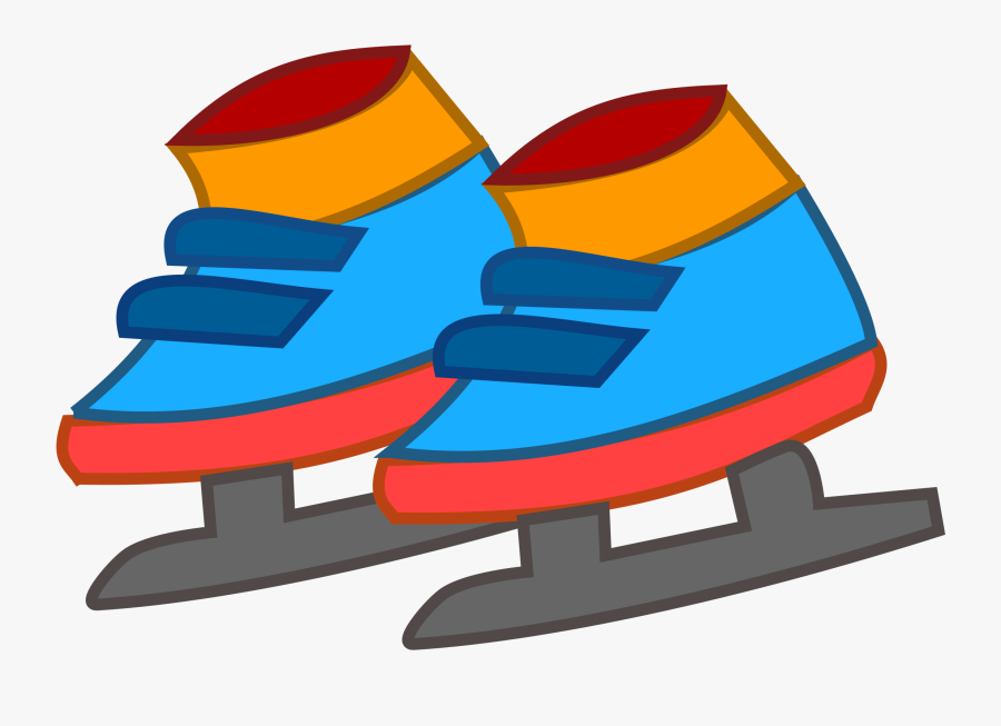 Shoes Clipart Icon - Ice Skates Cartoon Png, Transparent Clipart