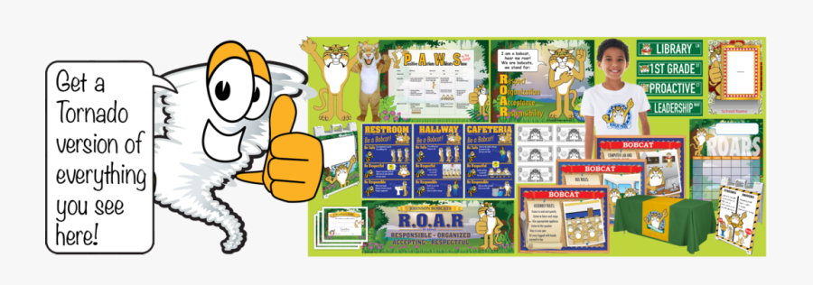 Pbis Posters Tornado Mascot Clip Art - Cartoon Tornado, Transparent Clipart