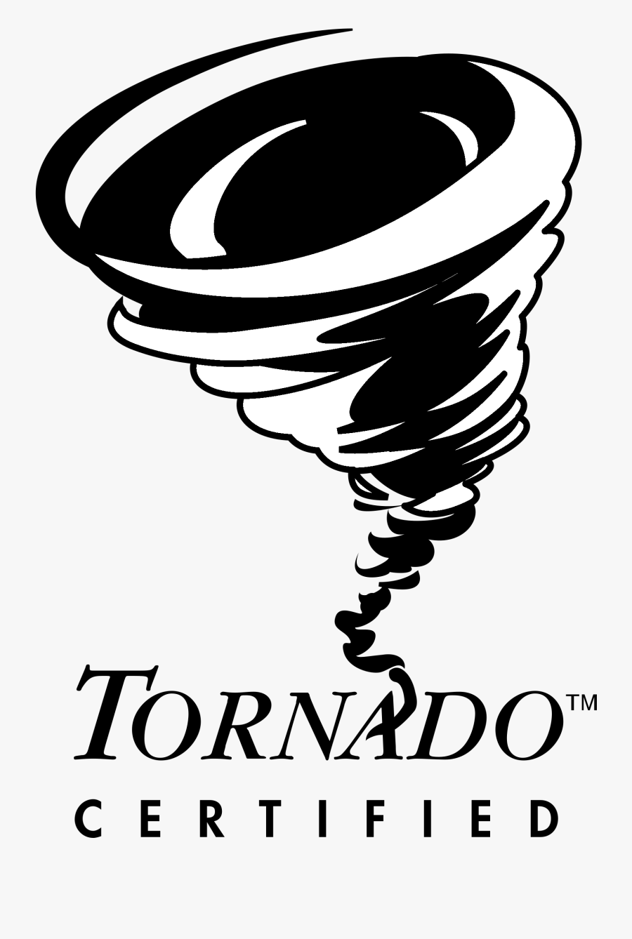 Tornado Certified Logo Png Transparent - Logo Vector Tornado, Transparent Clipart