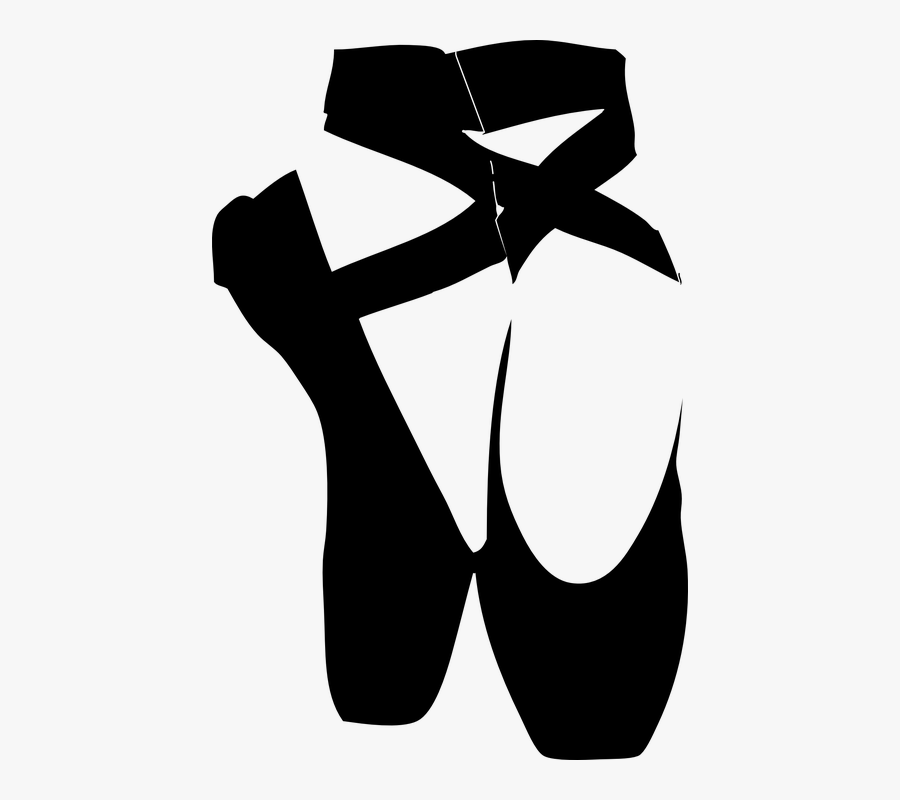 Ballet, Shoes, Black, Dance, Ballerina, Performance - Pointe Shoes Clip Art, Transparent Clipart