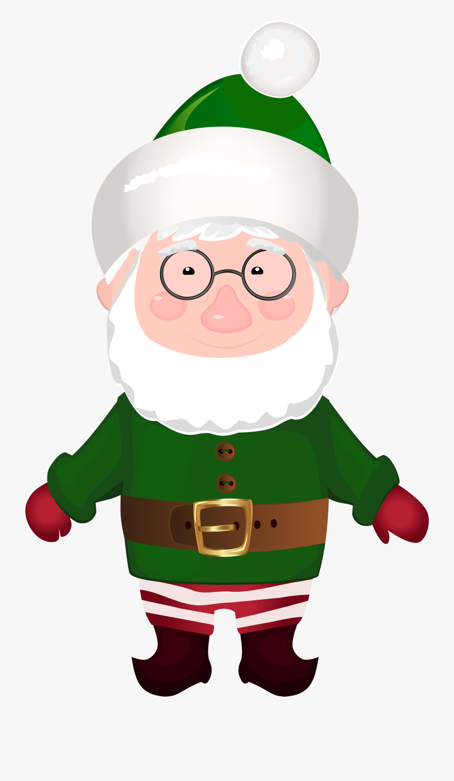 Elf Clipart Dwarf - Green Santa Claus Png, Transparent Clipart