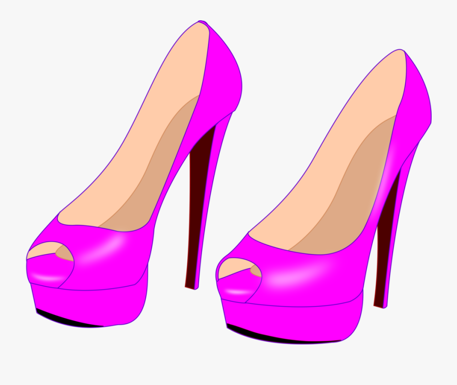 Pink,purple,walking Shoe - Pink High Heel Shoes Clipart, Transparent Clipart