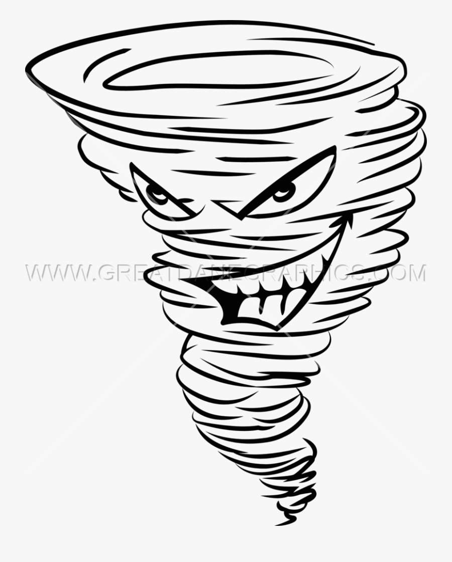 Graphic Royalty Free Library Drawn Pencil And In - Tornado Drawing, Transparent Clipart