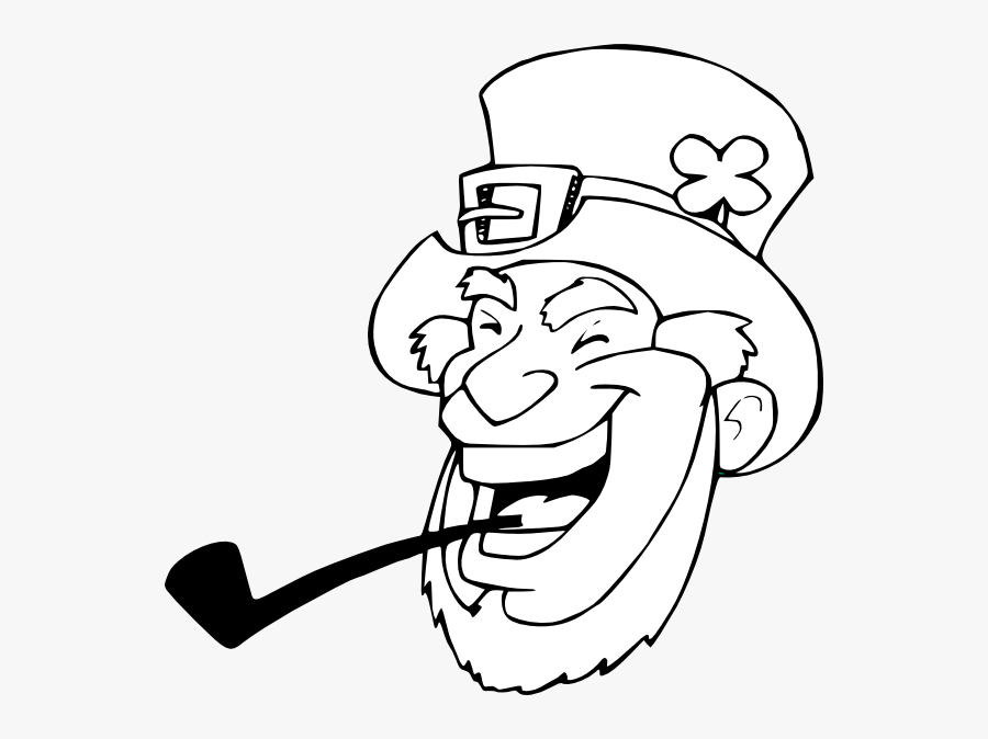 Leprechaun Outline, Transparent Clipart