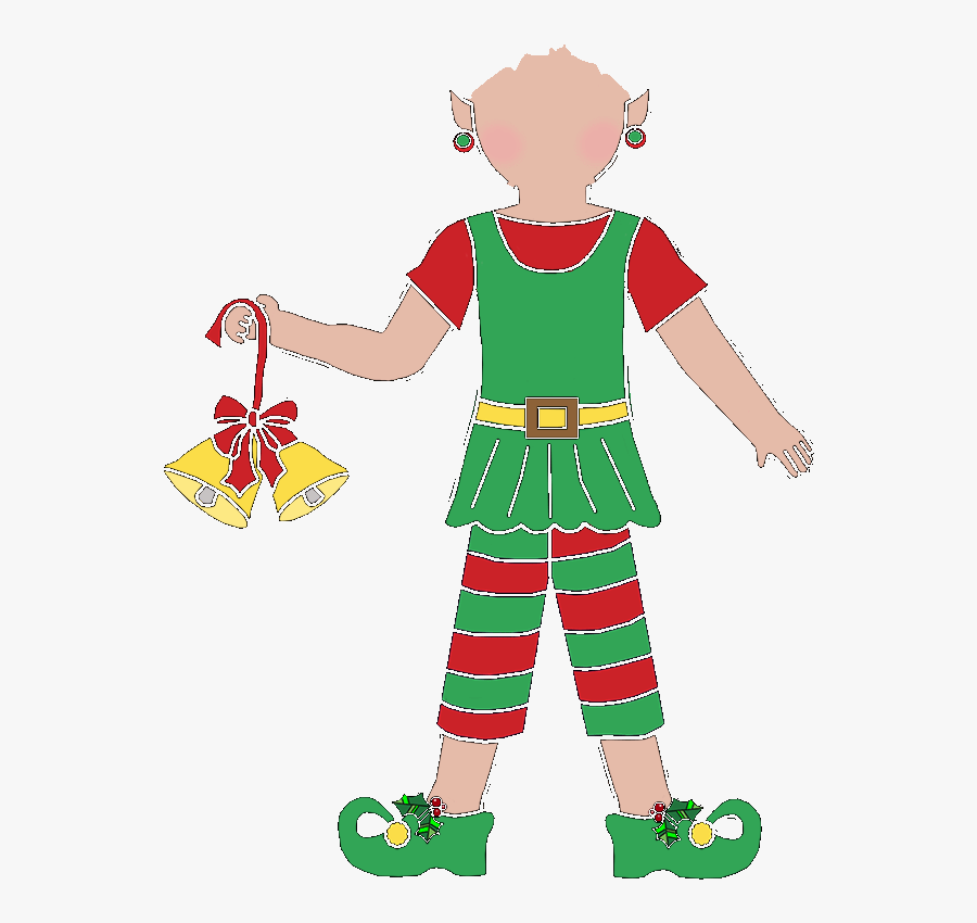 Christmas Elf Girl Fill In The Blank Thank You Note - Cartoon, Transparent Clipart