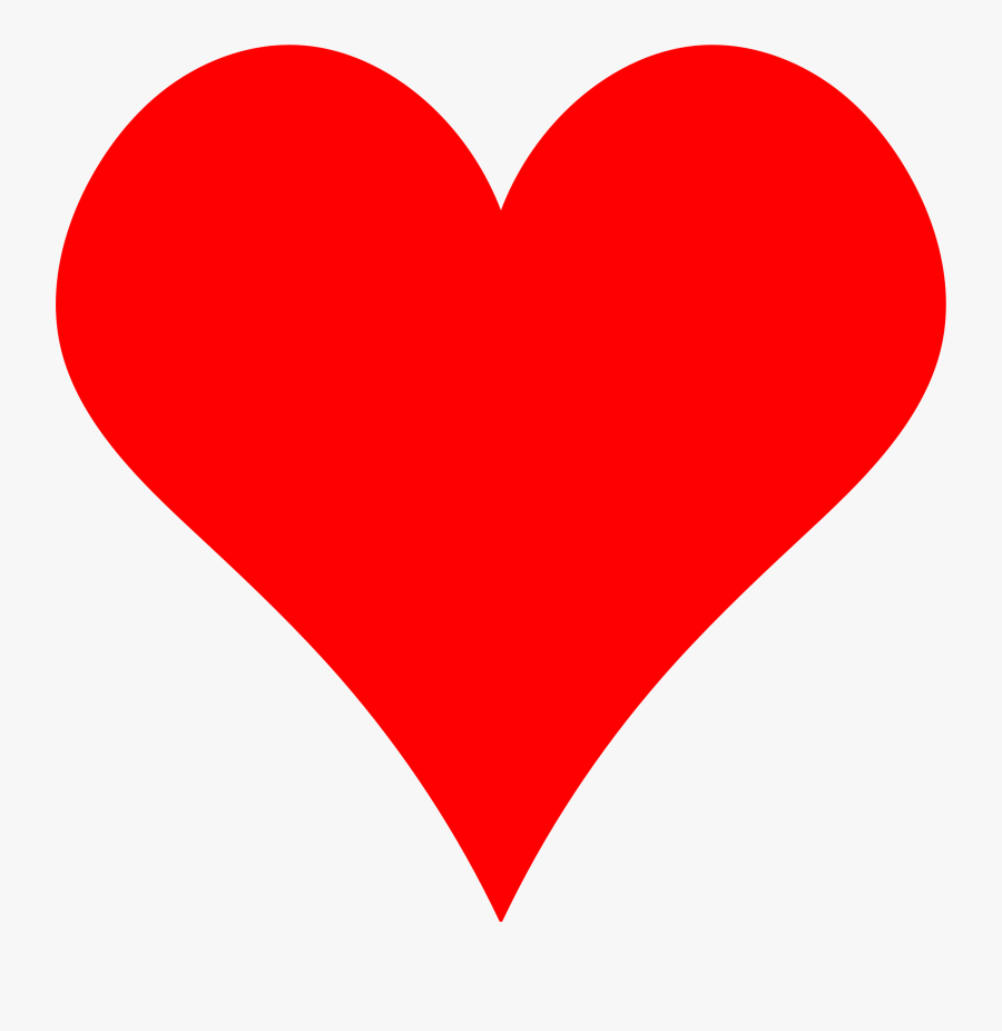 Plain Red Heart Shape - Heart Shape, Transparent Clipart