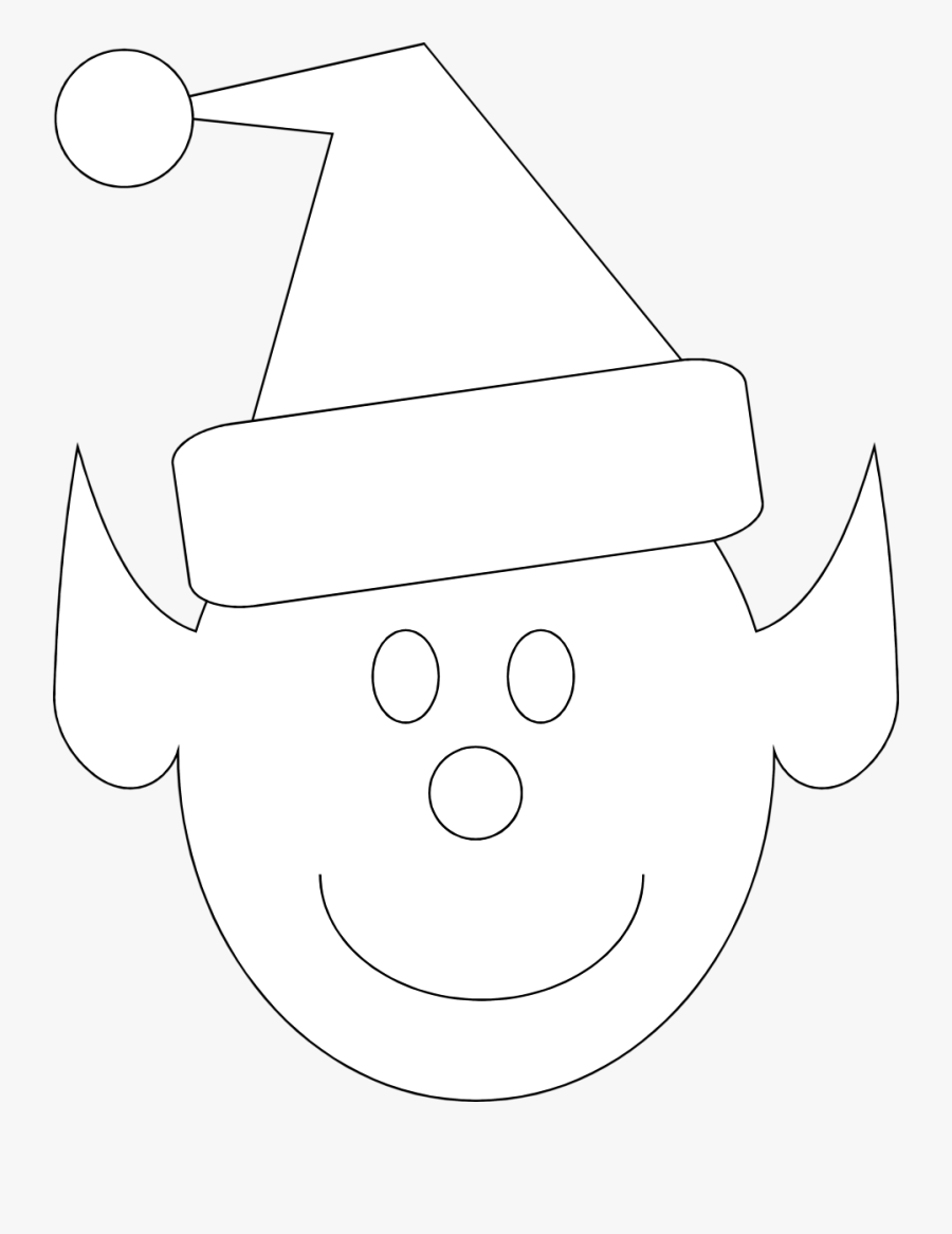 Free Stock Photo - Elf Face Clipart Black And White Png, Transparent Clipart