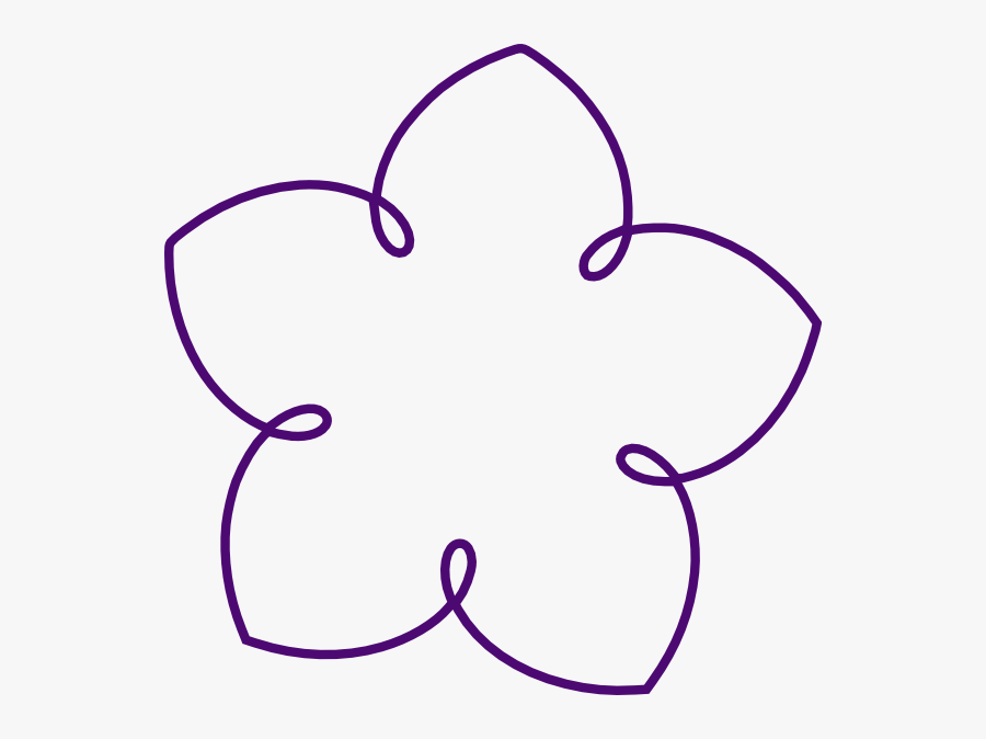Purple Flower Shape Clip - Shape Of A Flower, Transparent Clipart