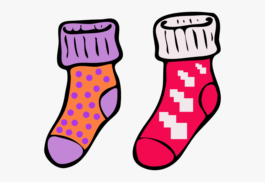Turquoise Orange Sock Clip - Socks Clip Art, Transparent Clipart