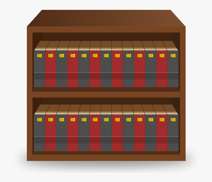 Wooden Bookcase - Transparent Bookshelf, Transparent Clipart