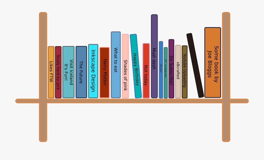 Bookshelf Png Pic - Books On Shelf Clipart, Transparent Clipart